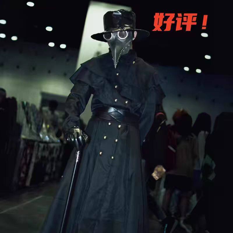 万圣节服装乌鸦男女长款鸟