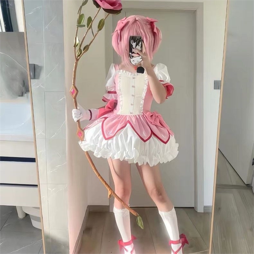 魔法少女小圆cos服可爱萝莉鹿目圆战斗服晓美焰cosplay二次元粉色