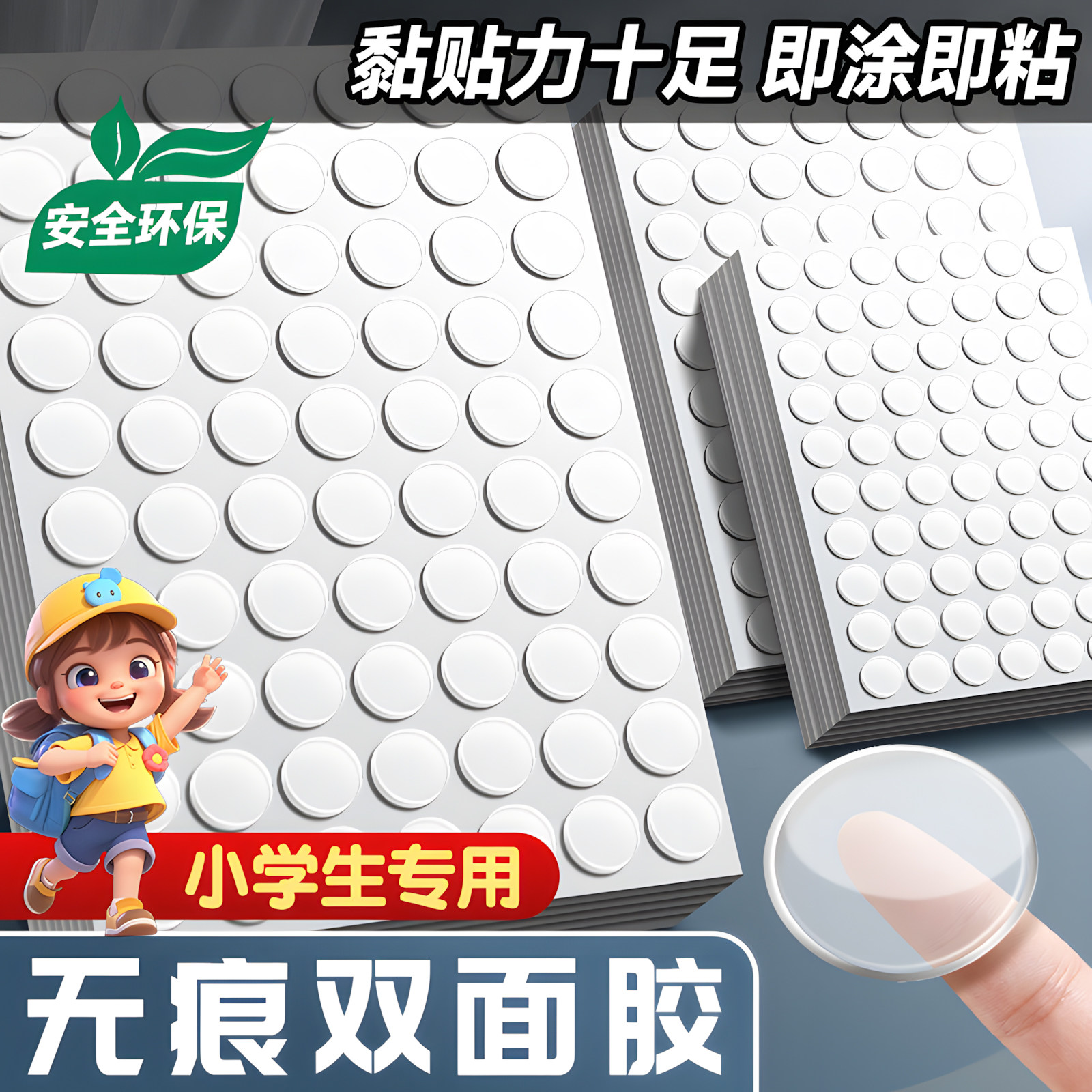 双面胶小学生专用纳米点胶贴专用不留痕可撕高粘度胶带不伤墙结婚贴喜字贴片儿童初中生手工圆点胶点点胶,文具电教/文化用品/商务用品,胶带/胶纸/胶条,淘宝优惠券,粉丝福利购,淘宝优惠卷