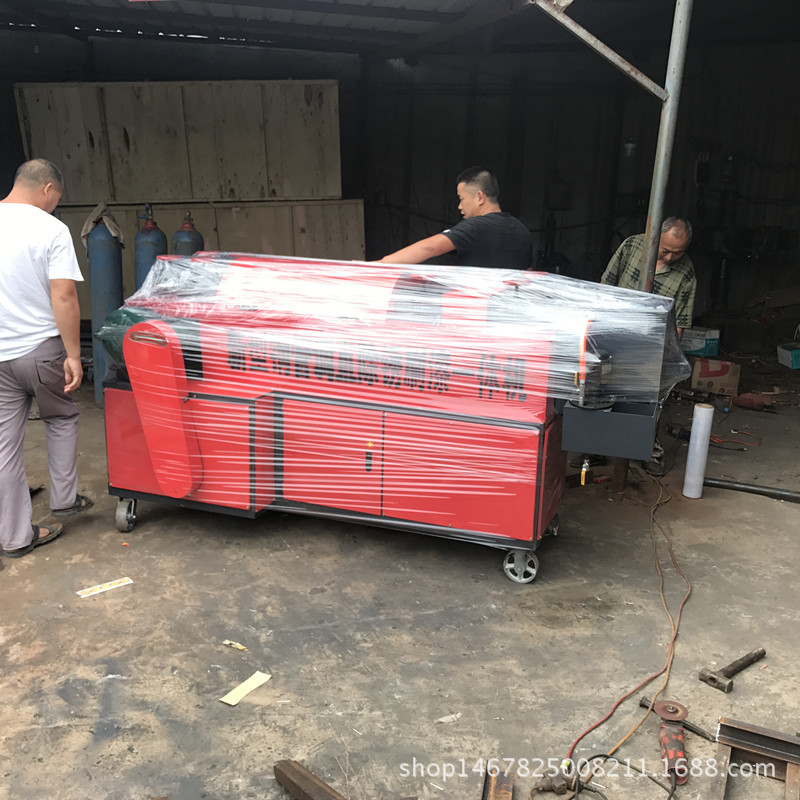 建筑工地租赁站脚手架钢管调直机 商用圆管调直除锈喷漆一体机