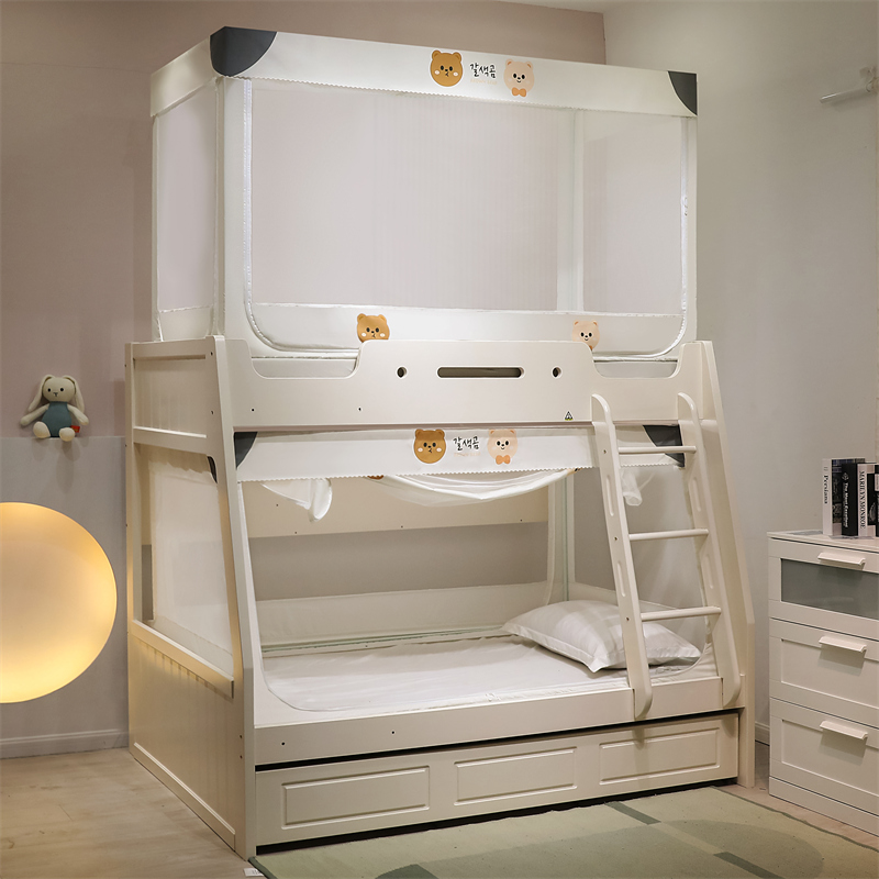 子母床蚊帐1.2m上下铺1.5梯形家用遮光高低床1.S3米儿童双层床学
