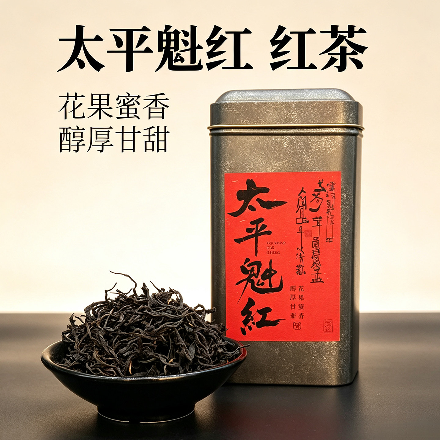 自己喝2026年新茶太平魁红安徽黄山新明乡猴坑村高山茶叶红茶罐装