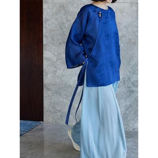 长袖女2024年新款爆款新中式国风衬衫设计感小众高级感初秋季套装