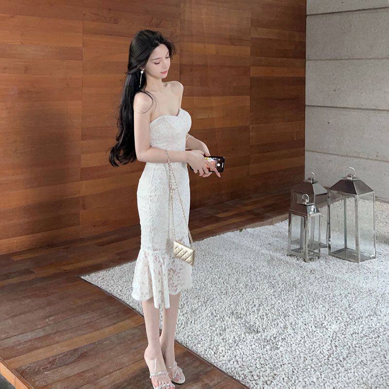 人鱼公主带胸垫绝美蕾丝
