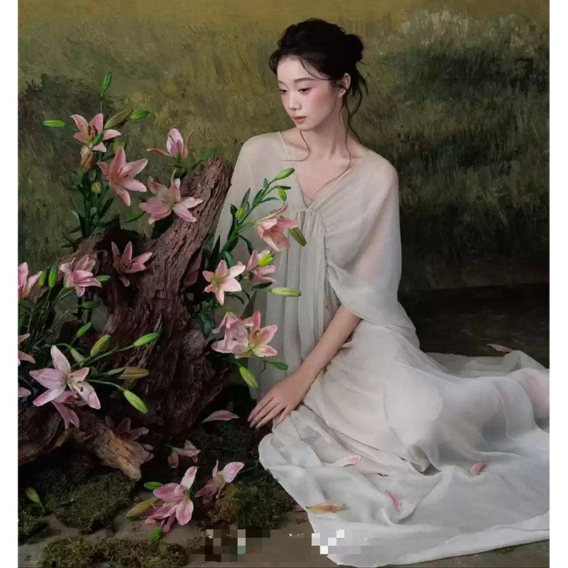 现货!梨花小隐复古气质连