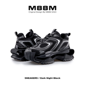 3M反光镂空底运动跑鞋 M88M黑色老爹鞋 范丞丞同款 暗夜骑士