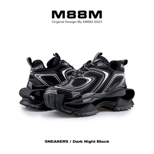 M88M国潮牌黑色老爹鞋男女