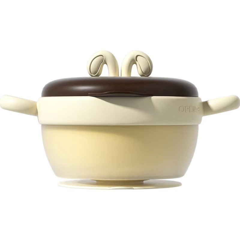 婴儿辅食喝汤用辅恒温专用蒸煮宝宝玻璃进食食碗米粉可米糊可爱碗