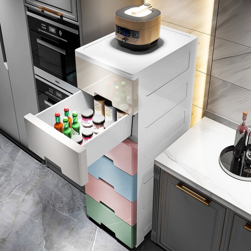 靠墙边抽拉储物卧室置物架收纳夹缝缝隙柜子立小型极窄侧面床头柜