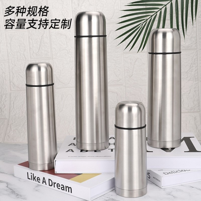 双层运动水壶子弹头不锈钢便携大容量旅行保温杯户外真空304水杯