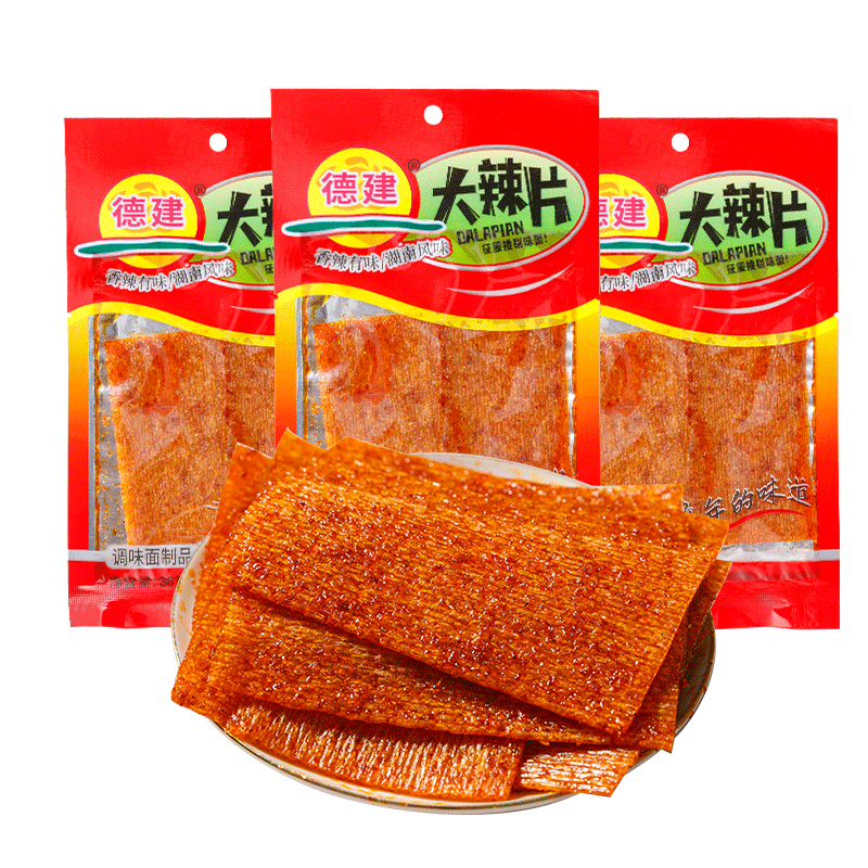 德建大辣片36g湖南辣条零食