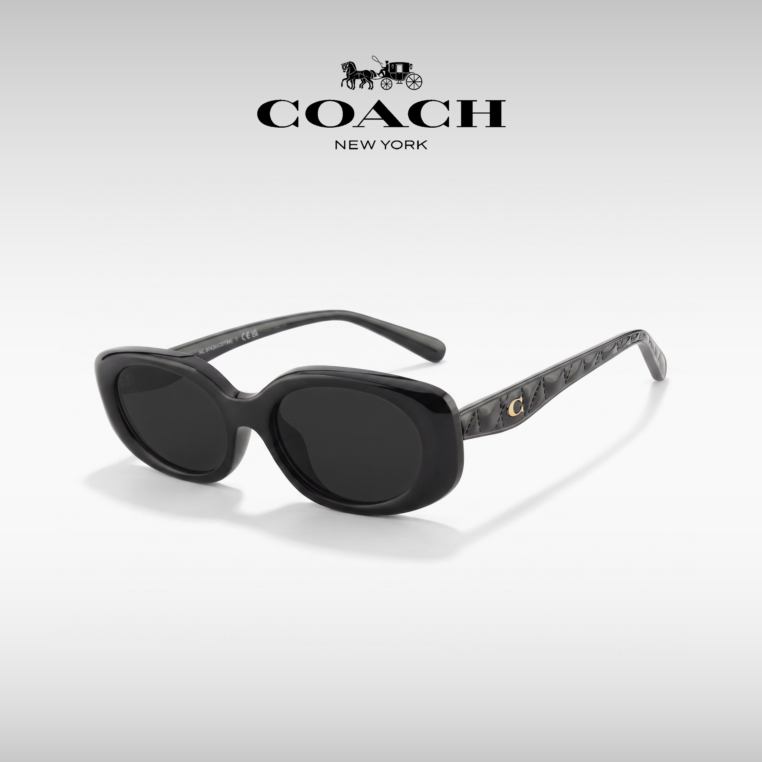 Coach蔻驰墨镜女程潇同款优雅猫眼框开车防晒驾驶太阳眼镜HC8443D