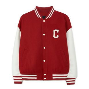 MLB外套男女情侣学院风羊毛棒球服秋冬时尚百搭外套3AJPV0634