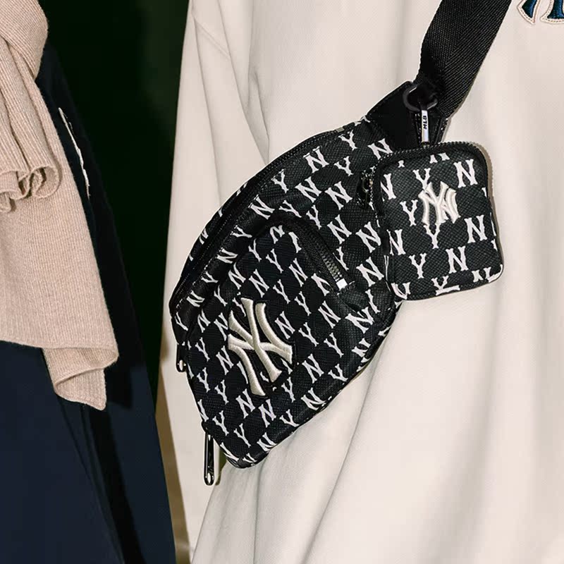 MLB官方男女胸包MLB腰包复古挎包