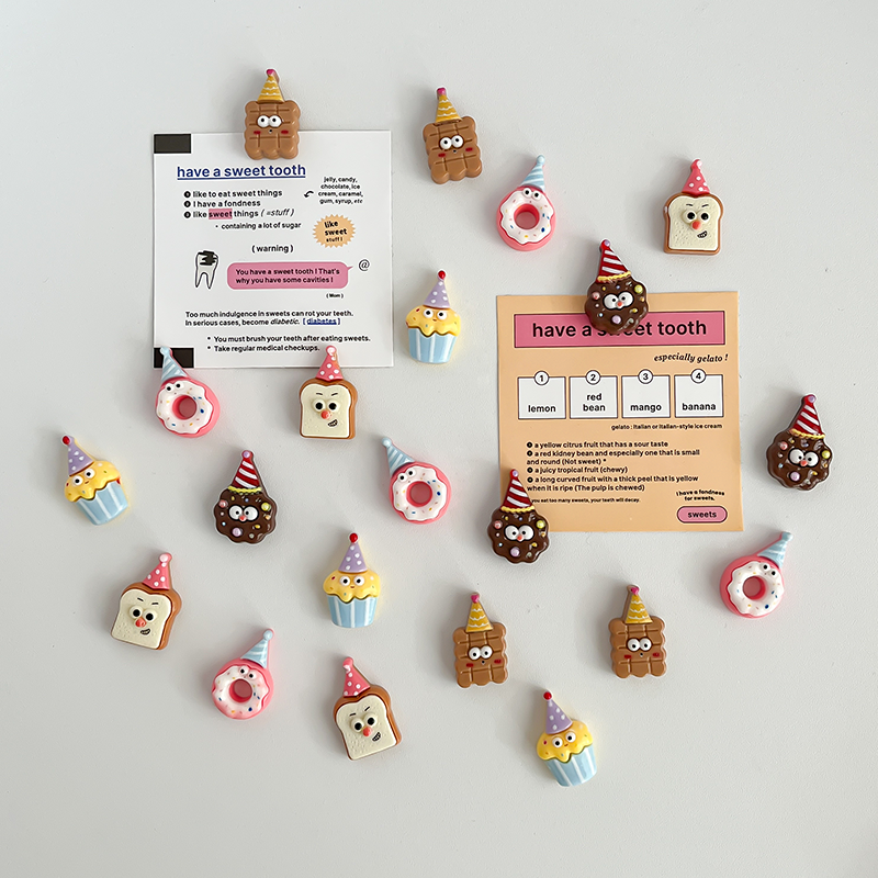 蛋糕冰箱贴磁吸扣迷你创意立体