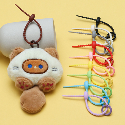 挂娃娃硅胶挂绳钥匙扣公仔绑绳