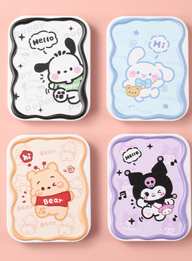 迷你化妆镜学生二合一折叠镜套装便携小镜子带梳子女随身口袋一体