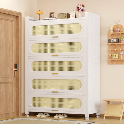 爆款新品藤编翻门鞋柜！