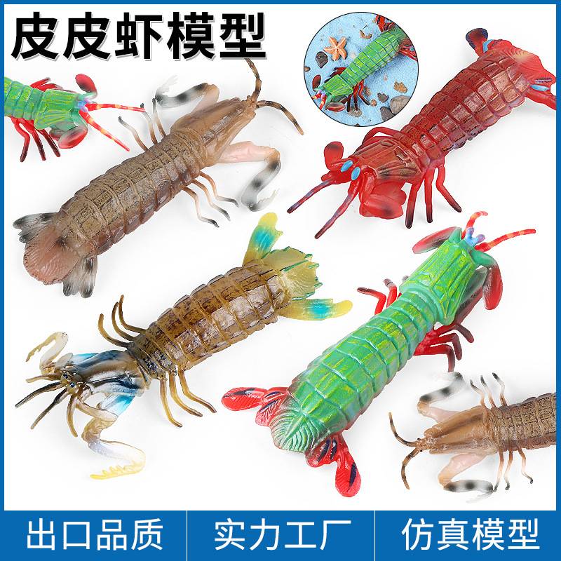 仿真实心海洋生物动物模型皮皮虾