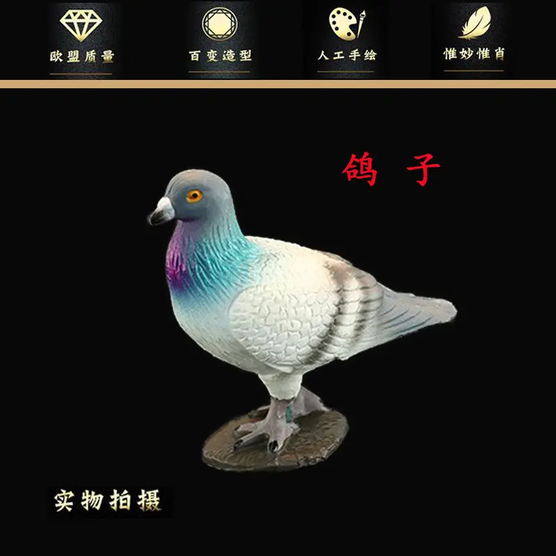 仿真实心动物模型套装玩具鸽子