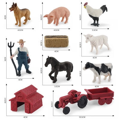 仿真牧羊犬母羊荷斯坦鸡猪奶牛
