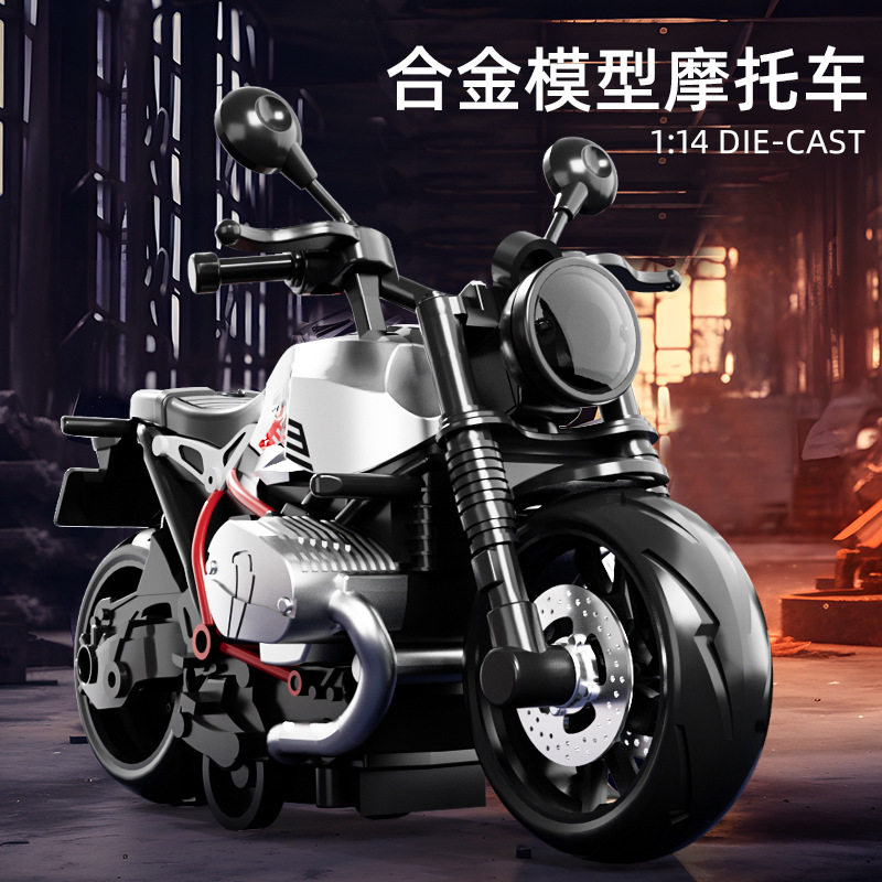 摩托车模型114儿童玩具车合金