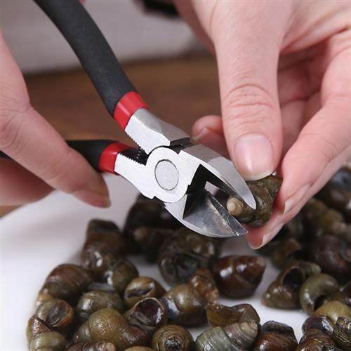 剪田螺去尾钳子家用夹螺蛳的工具自动回弹螺蛳剪刀商用剪田螺神器