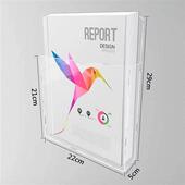 双层亚克力卡槽A4A5槽定制5英寸插盒插盒有机玻璃透明板展示卡