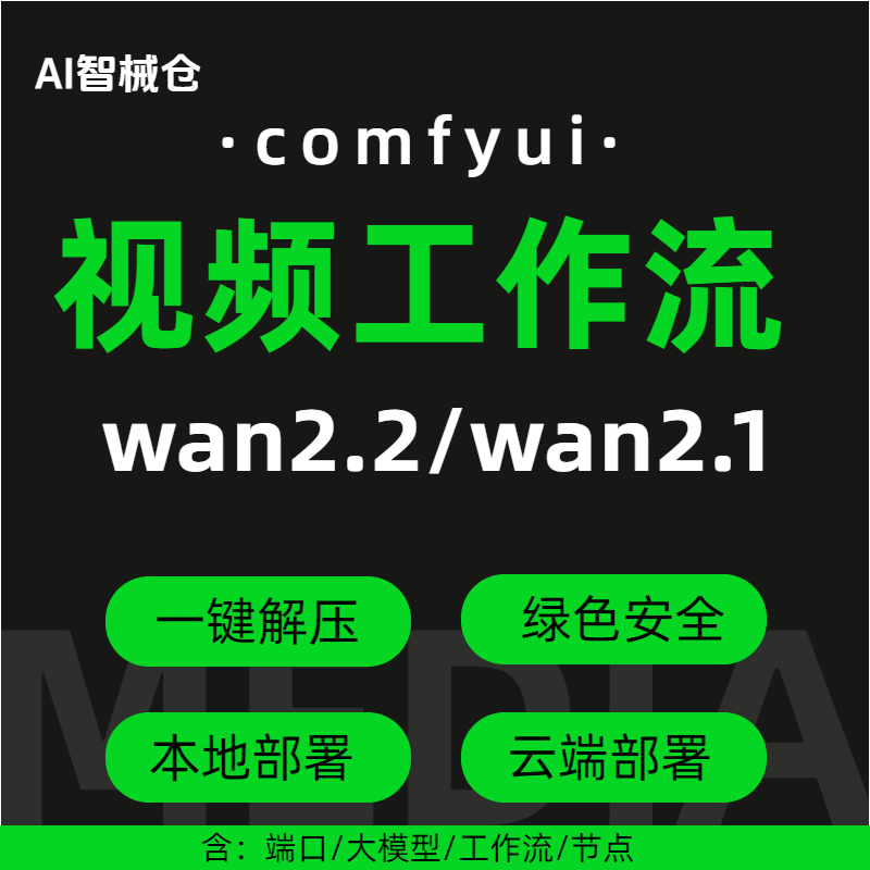 comfyui视频工作流wan2.2wan2.1大模型下载安装包AI远程安装服务