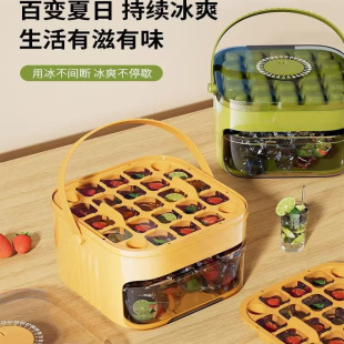 冰块模具按压冰格冻冰块神器带盖自制制冰盒