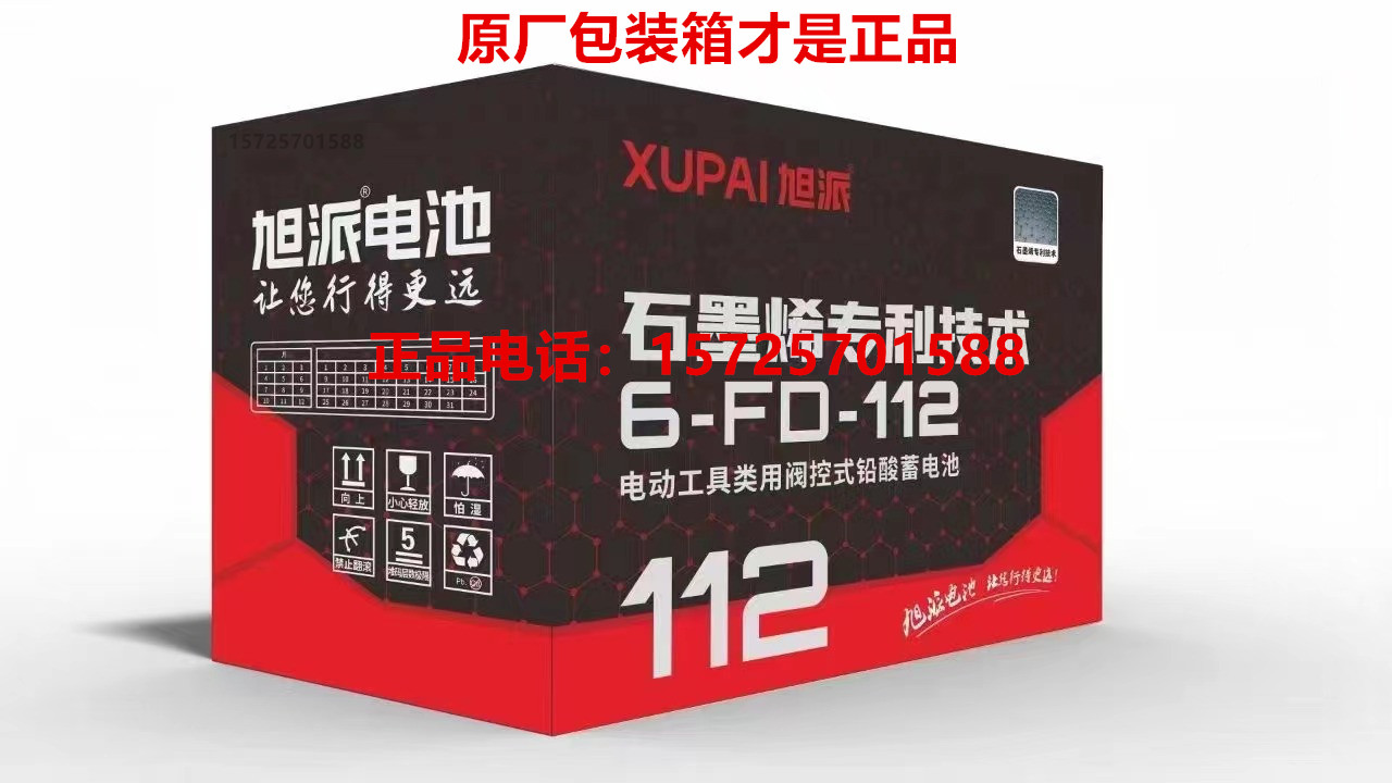 旭派蓄电池6-FD-112堆高车游览车