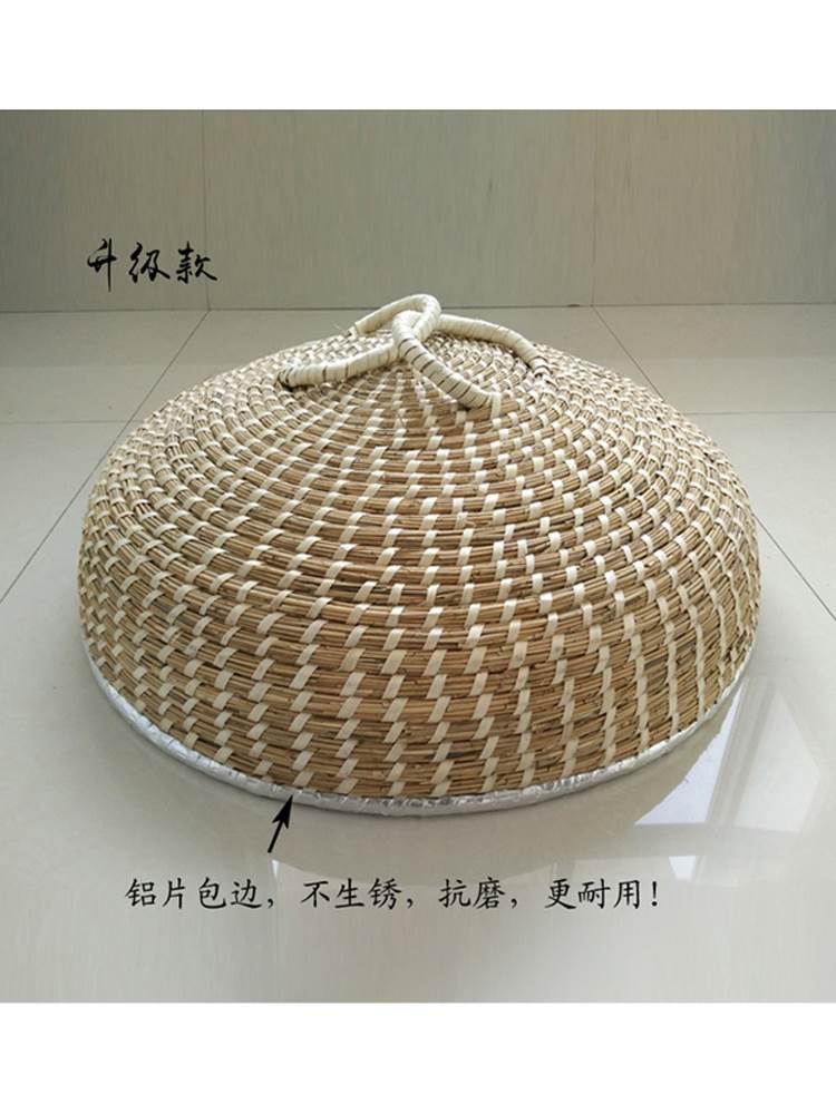 酱缸防雨盖圆形大缸盖棕榈酒缸盖子圆型竹编户外晒酱锅盖酱缸盖大