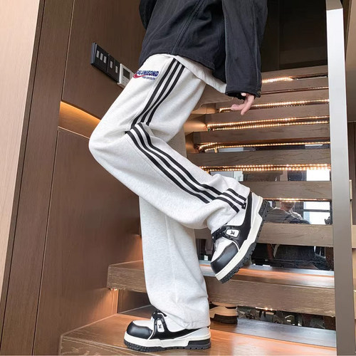 特大码300斤美式宽松阔腿裤子
