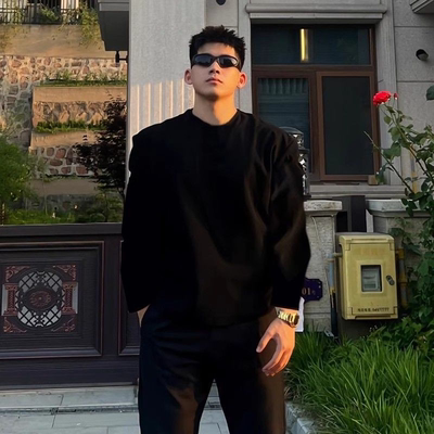 特大码300斤美式重磅卫衣男春秋