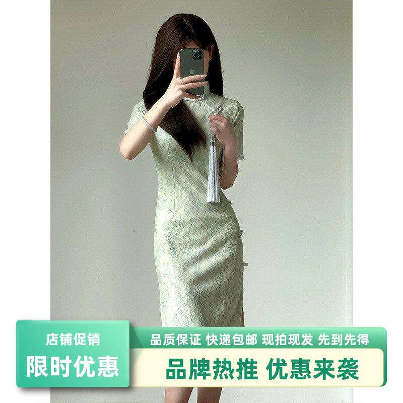 小短袖矮个子改良旗袍女收腰包