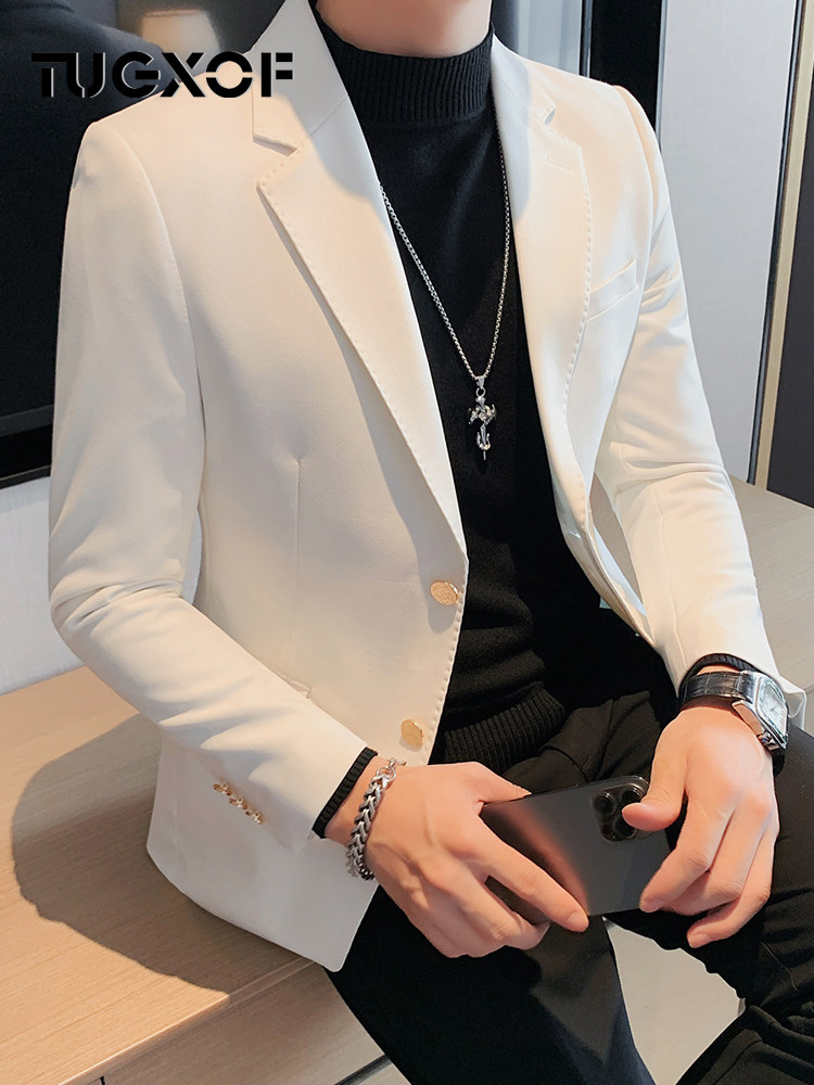 2025新款男士西装外套百搭商务修身单西上衣英伦风高级感休闲西服