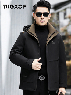 连帽冬季 2025新款 加厚鹅绒羽绒服保暖冬装 短款 潮流外套男 气质男士