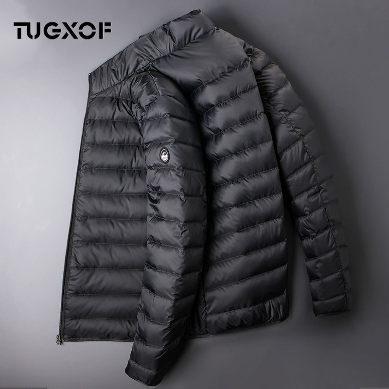 羽绒服男2025新款秋冬季短款立领保暖薄款外套上衣男士中年爸爸潮