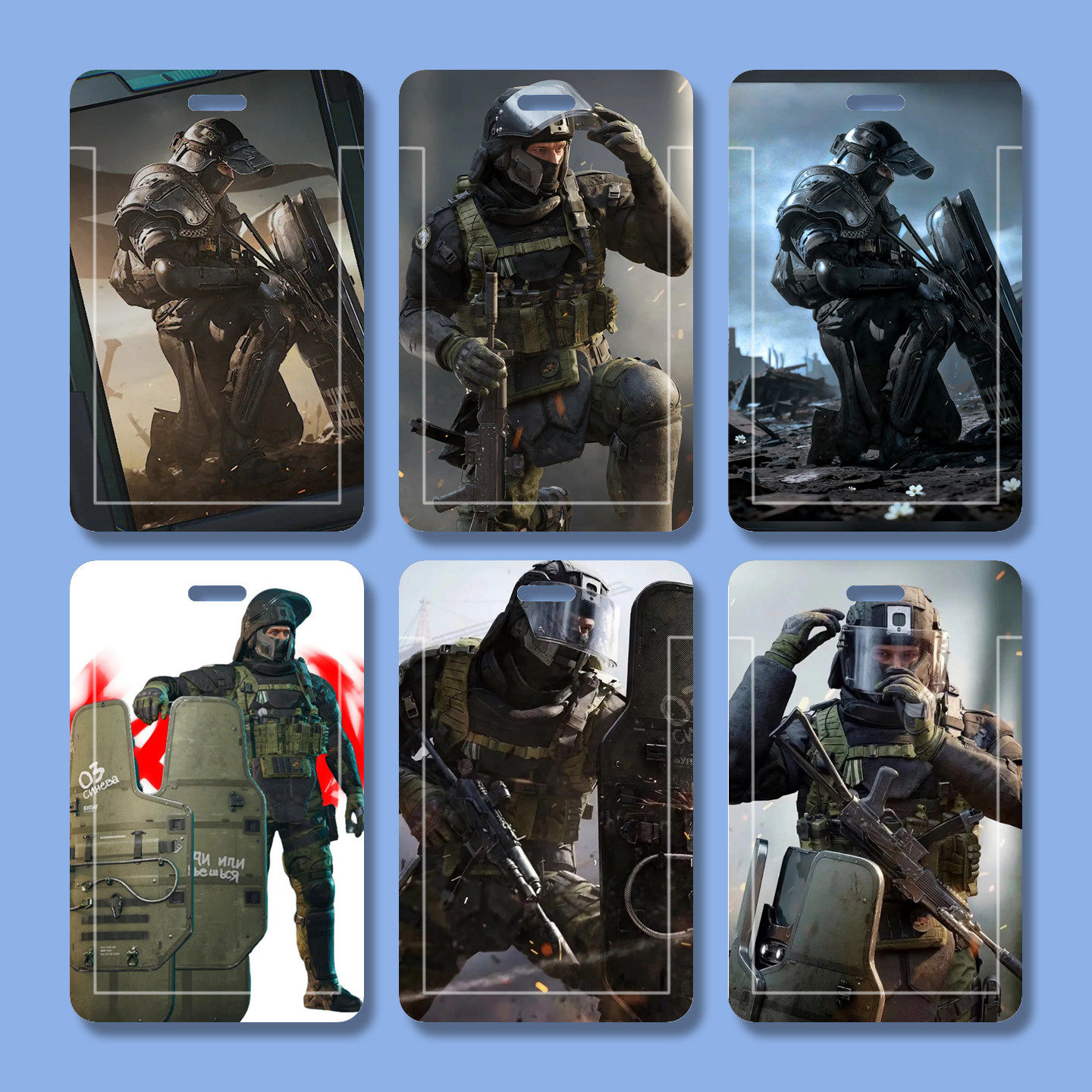 三角洲行动深蓝盾多功能游戏胸牌双面透明硬卡套游戏周边学生卡