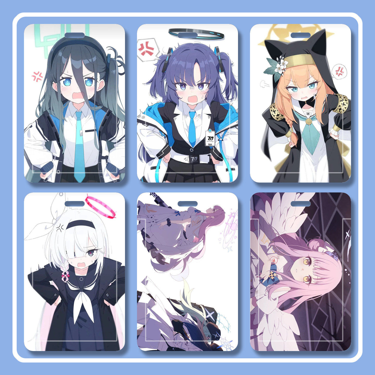 碧蓝档案周边学生多功能游戏胸牌双面精美滑盖硬饭卡套动漫游戏卡