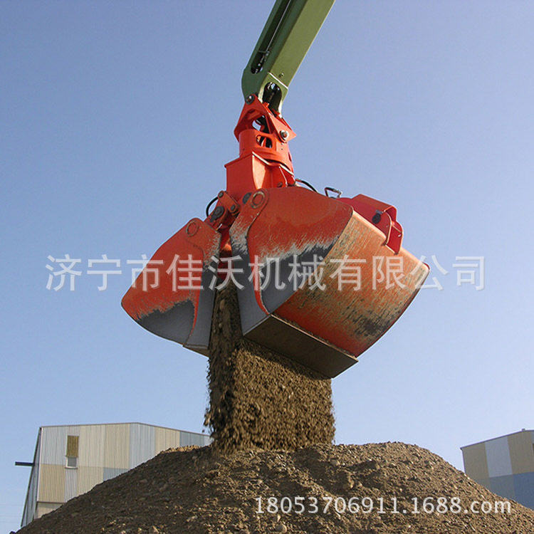 挖机贝壳斗 卸煤斗 河道清淤 轮船卸沙工程机械配件佳沃机械挖掘