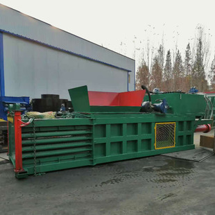 卧式废纸箱液压打包机厂家编织袋易拉罐塑料瓶压包机废纸跨境热销