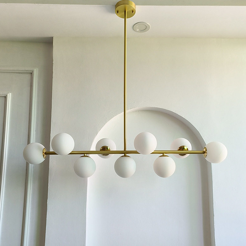 全铜极简餐厅吊灯现代简约创意法式轻奢玻璃魔豆长条餐桌吧台灯具,电子元器件市场,电线扎带/束线带,淘宝优惠券,粉丝福利购,淘宝优惠卷