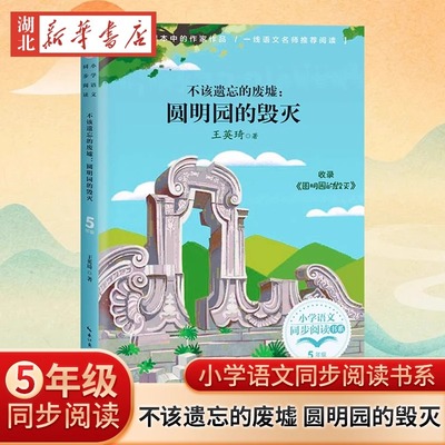 不该遗忘的废墟 圆明园的毁灭 小学语文同步阅读书系 五年级语文课本配套课文同步阅读 6-12岁小学生寒暑假课外书儿童文学精美插图