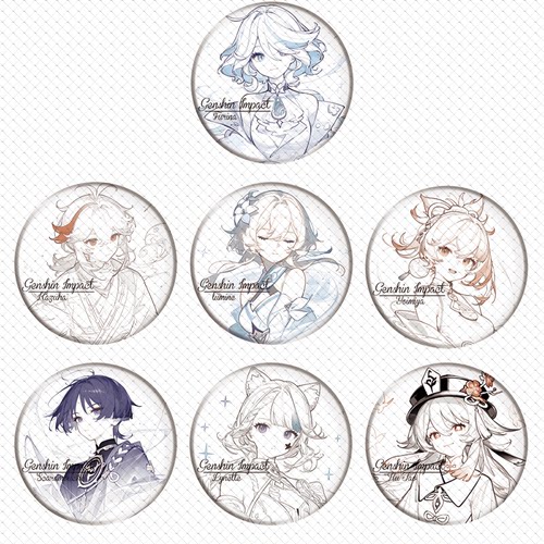 散兵宵宫吧唧荧胡桃芙宁娜徽章