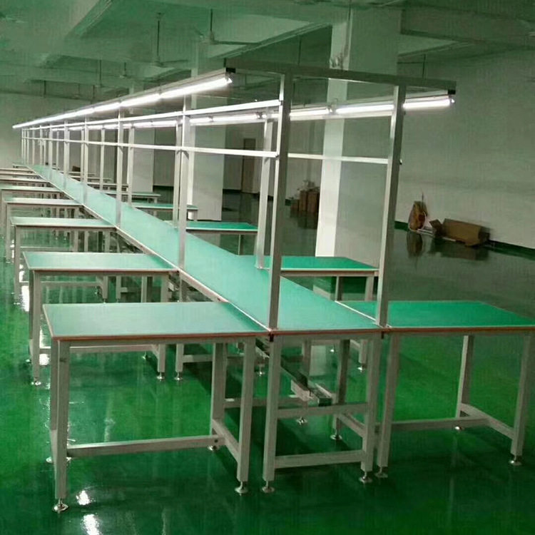 厂家定制车间工作台生产线流水线防静电手工台传送带装配拉组装台图片