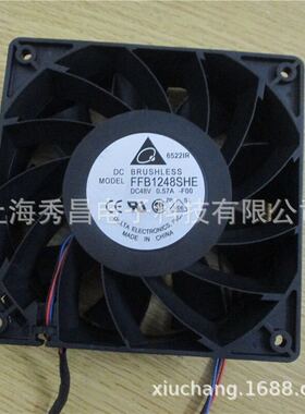 DELTA台达 FFB1248SHE 48V 0.57A 12038 12CM 双滚珠测速散热风扇