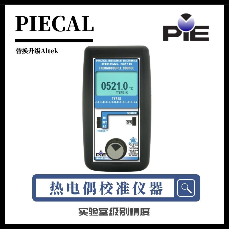 PIE 521B 14类型热电偶校准器/温度校验仪带毫伏功能
