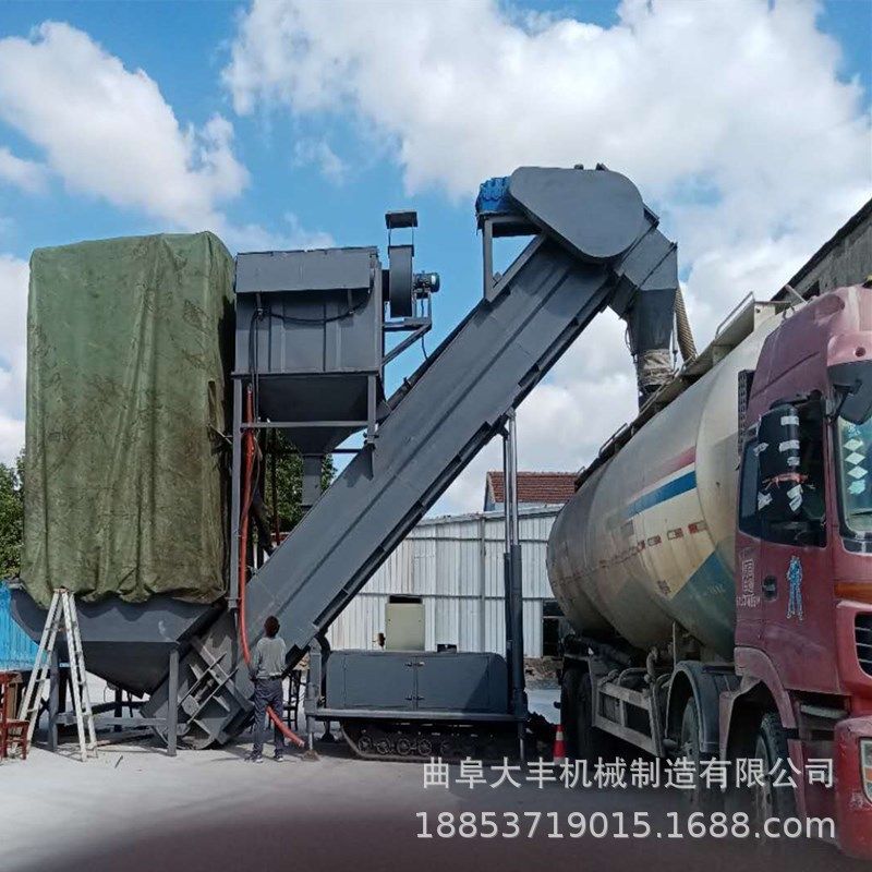 天津港口船运集装箱卸灰机 无扬尘散水泥中转设备 铁运翻箱卸灰机