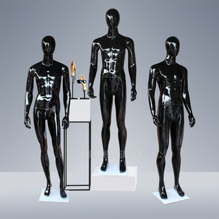 2025新款男模特道具亮黑色男模 人体模特男全身mannequin body